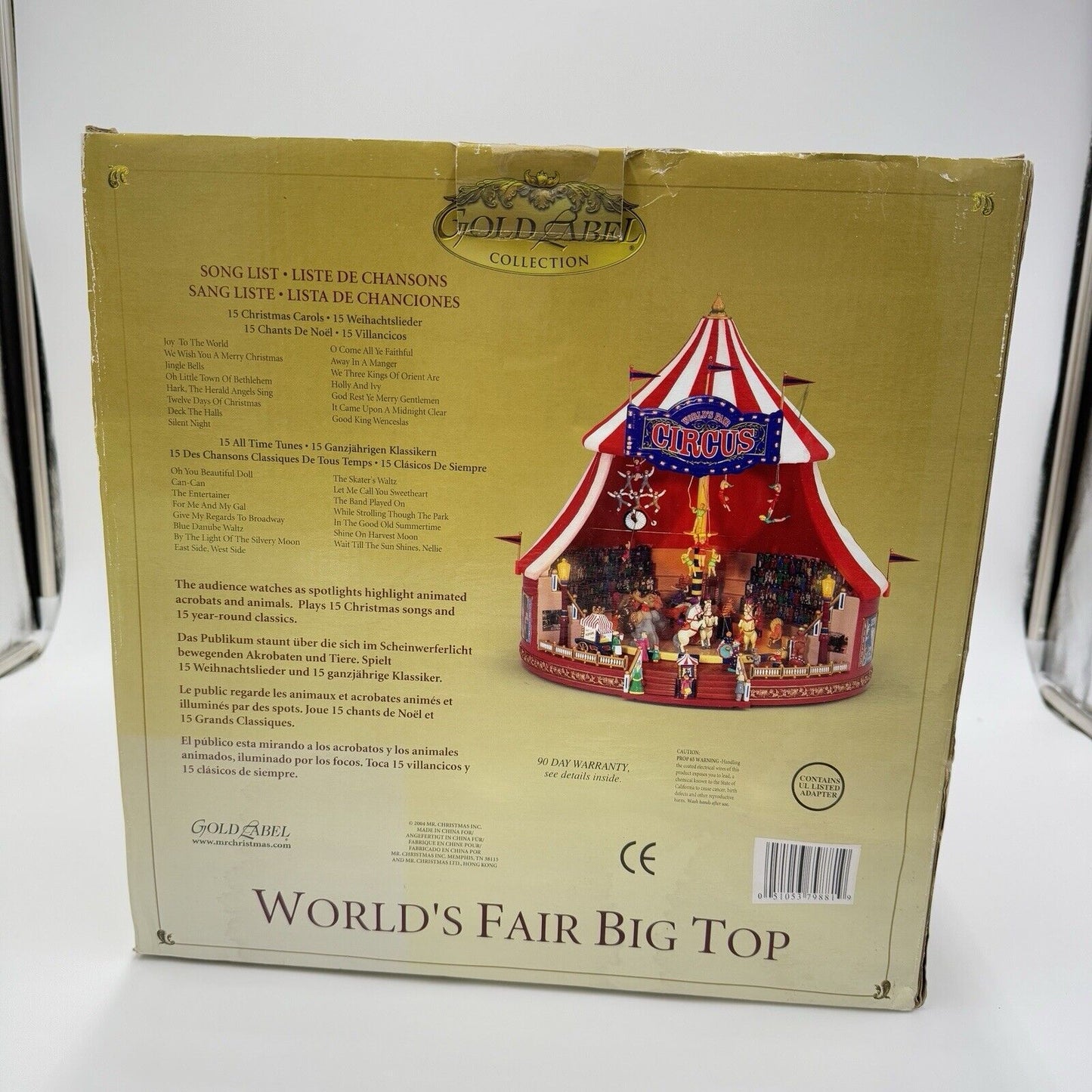 Mr Christmas The Gold Label Collection World's Fair Big Top Animated Circus Work