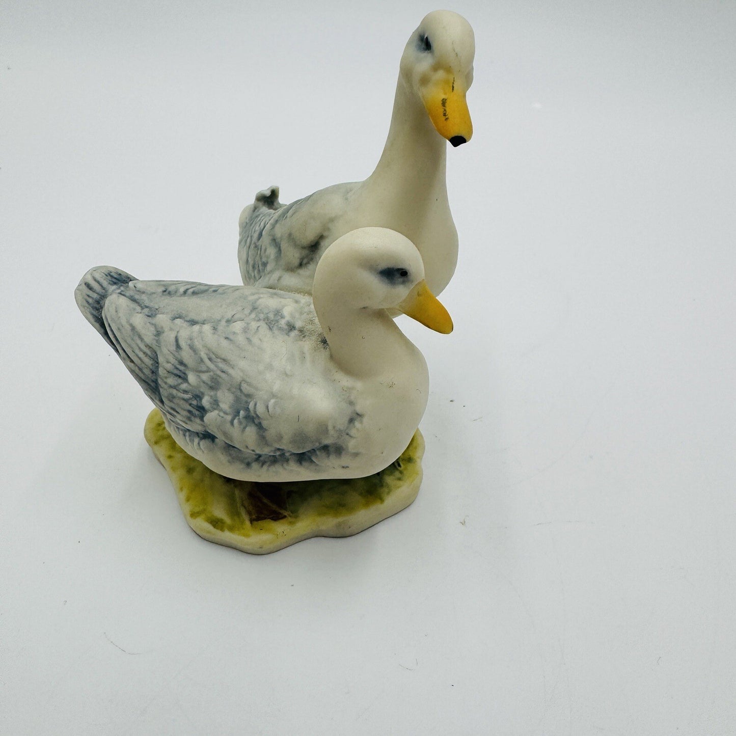 Kaiser Geese Hand Painted West Germany Porcelain Figurine vtg Signed Birds 4in