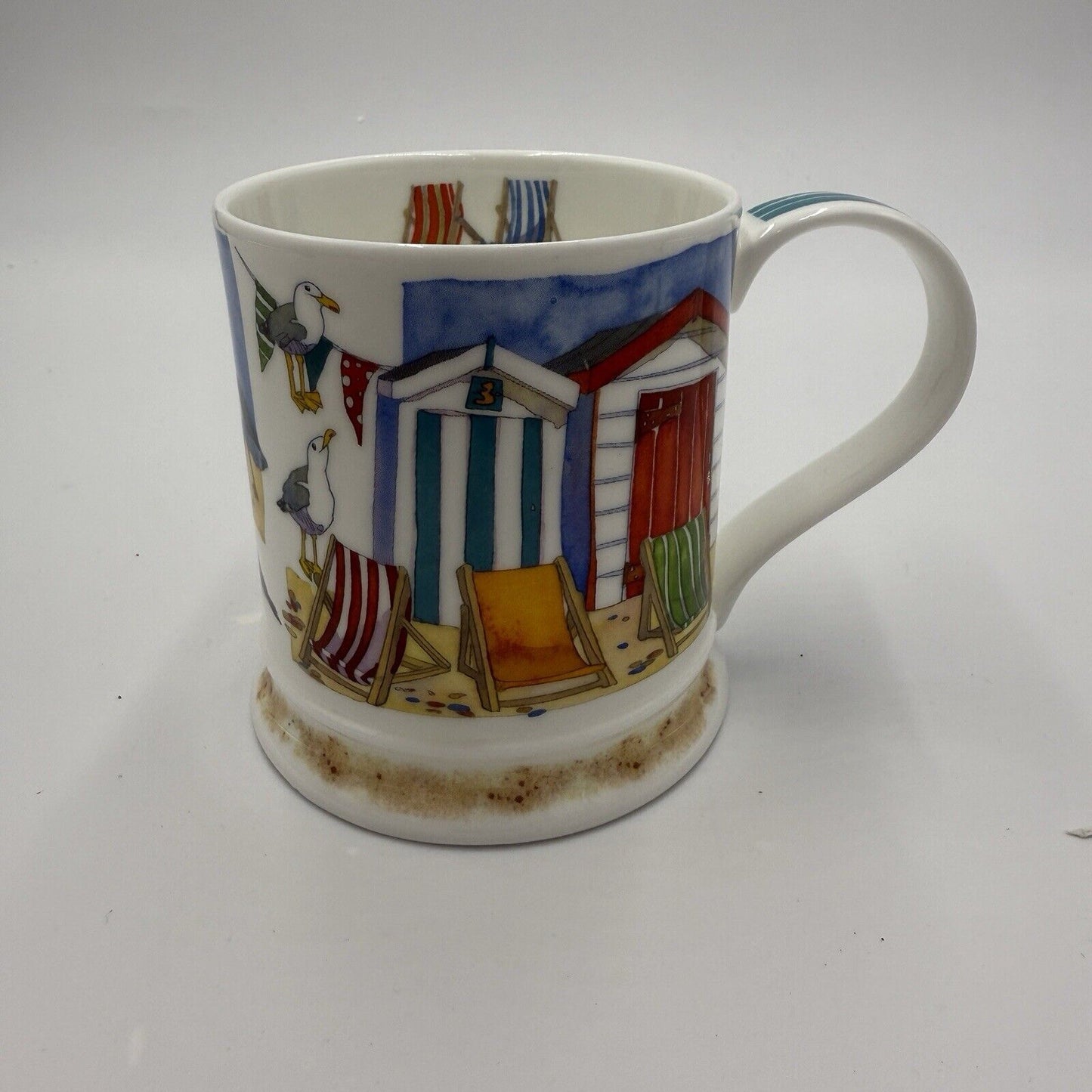 Dunoon Fine China England Beside The Sea By Emma Ball Coffee Mug Nautical