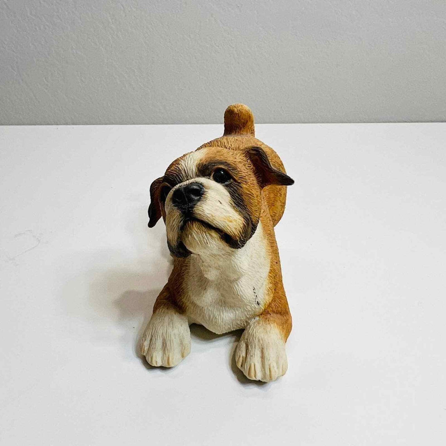 Country Artists Dog Figurine Bulldog Pup Hand Painted Home Decor