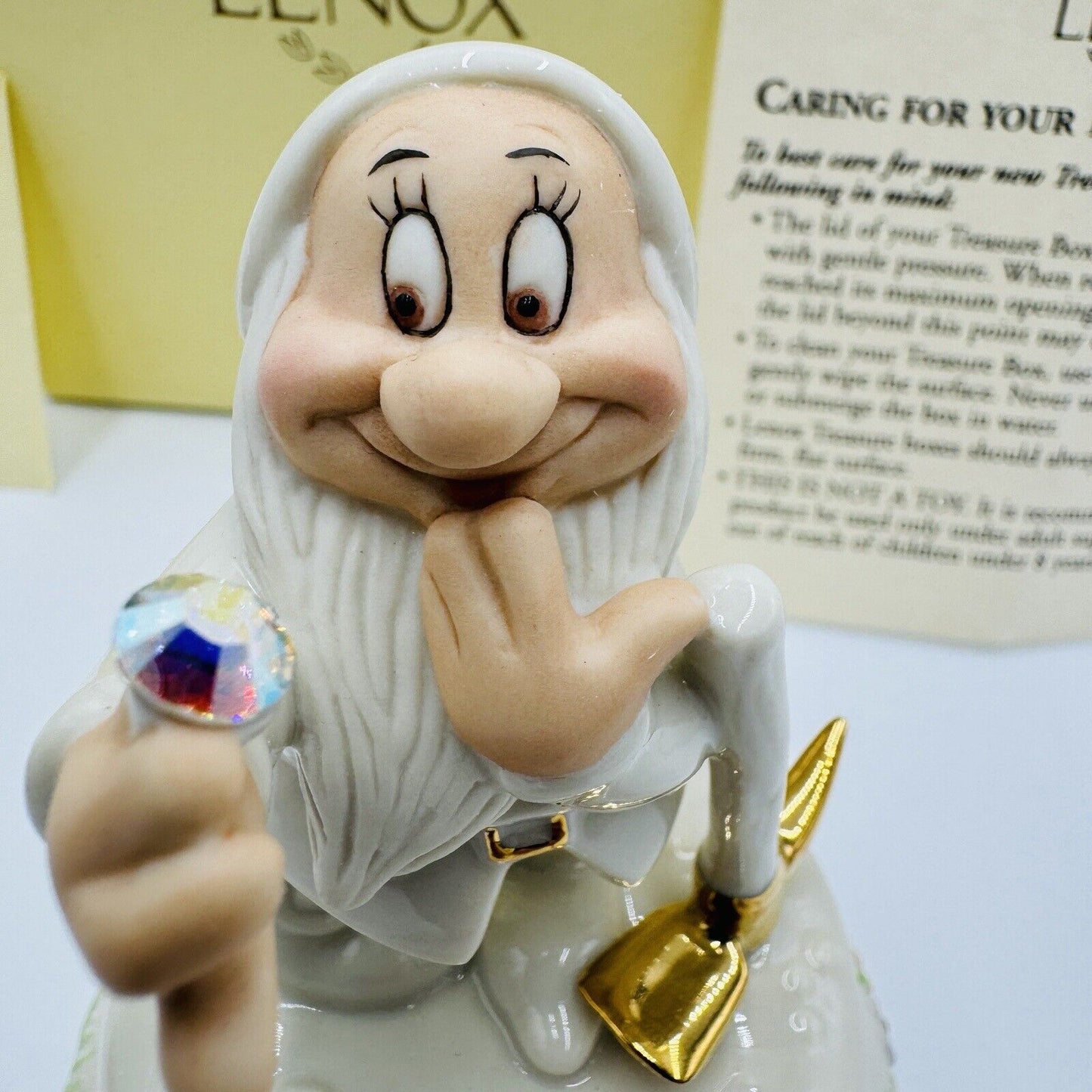 Lenox Porcelain Disney Showcase Bashful Treasure Box Trinket Box Figurine