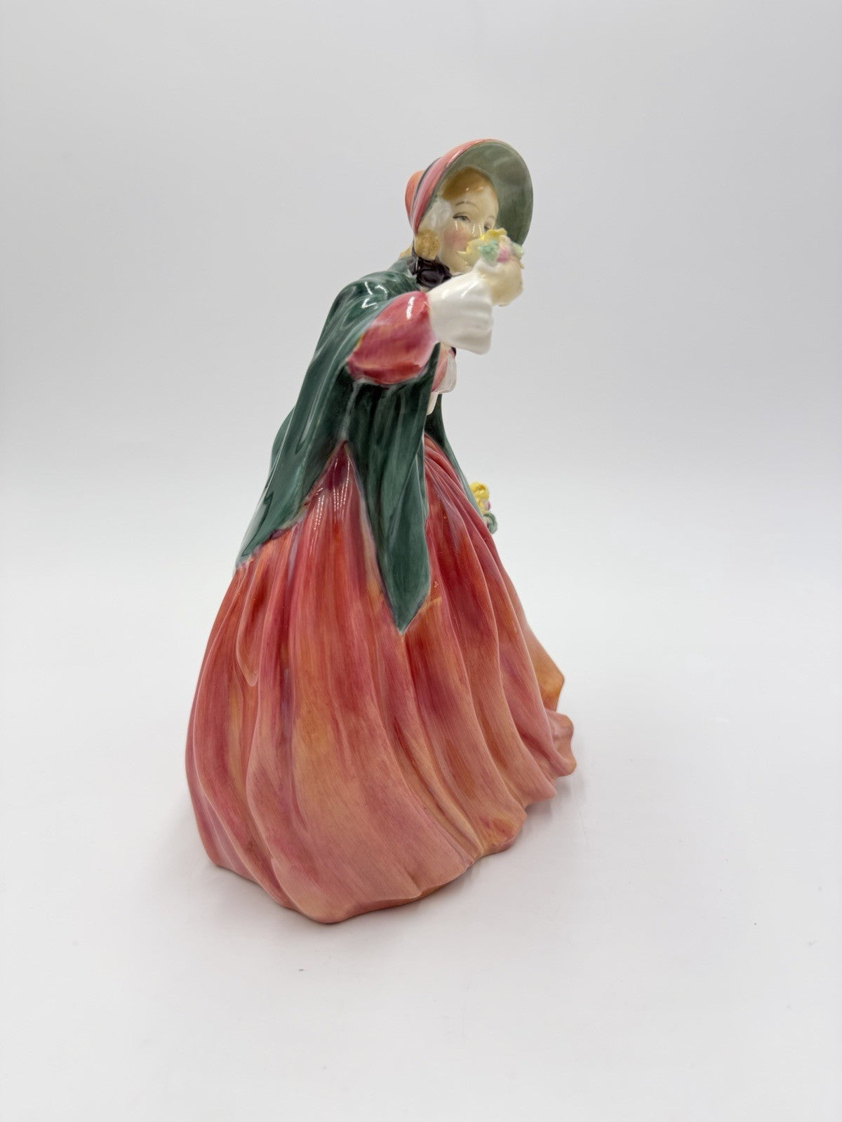 Large Royal Doulton England Porcelain Lady Charmian W/flowers HN 1949 8"H Figure