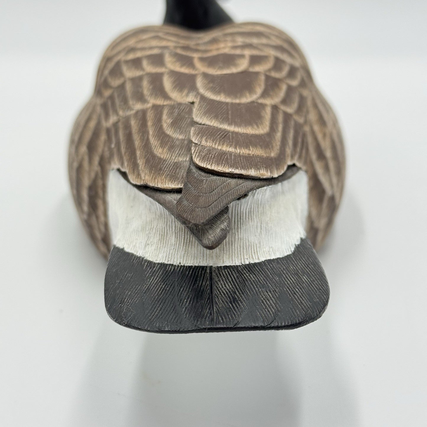 Vintage Folk Art Signed Jeffrey J. Eby Carved Wooden Goose Decoy 6”x12” Painted
