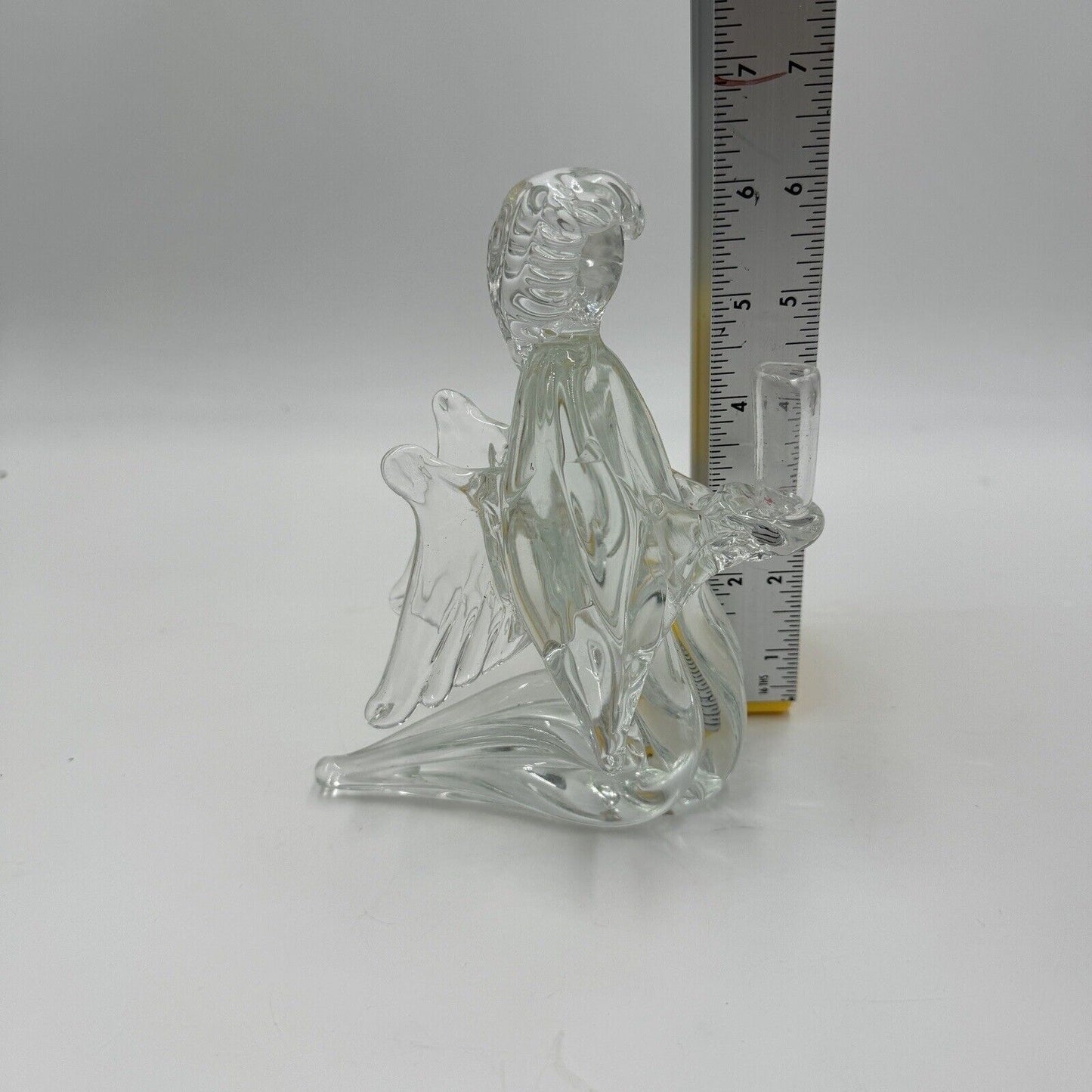 Vintage Ferro & Lazzarini Murano Glass Angel Candleholder Candlestick 6in Italy