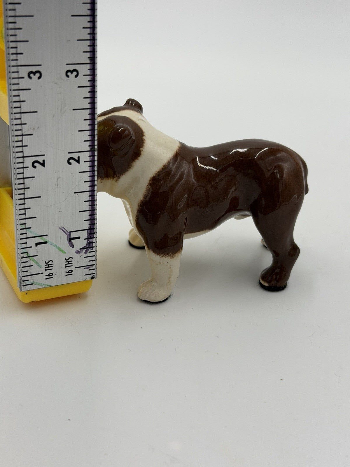 BESWICK ENGLAND BOSUN Bulldog Dog Porcelain Figurine Signed R Smith 2”H