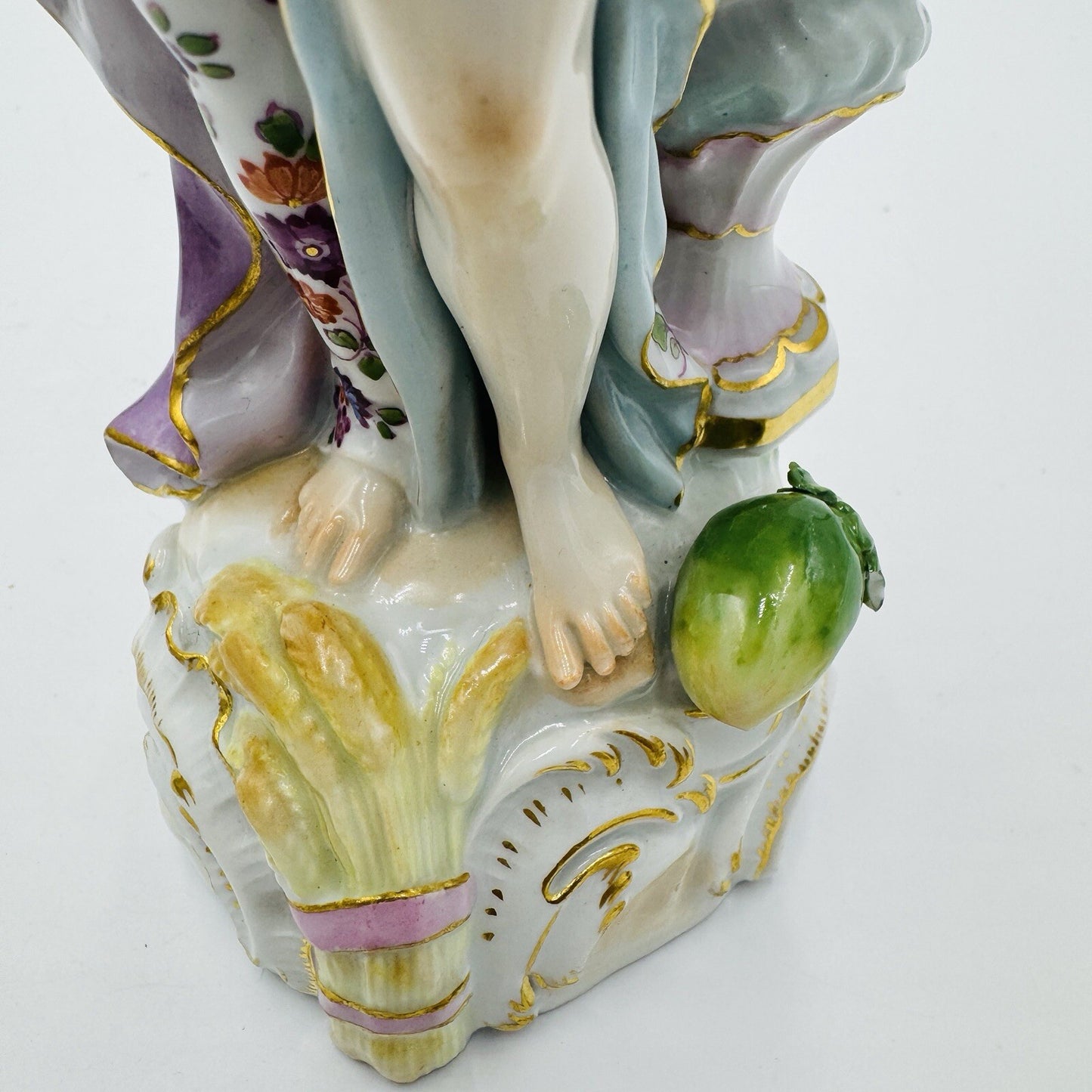 Meissen 17th C Antique Germany Porcelain Allegory of the Summer Figurine 9”H
