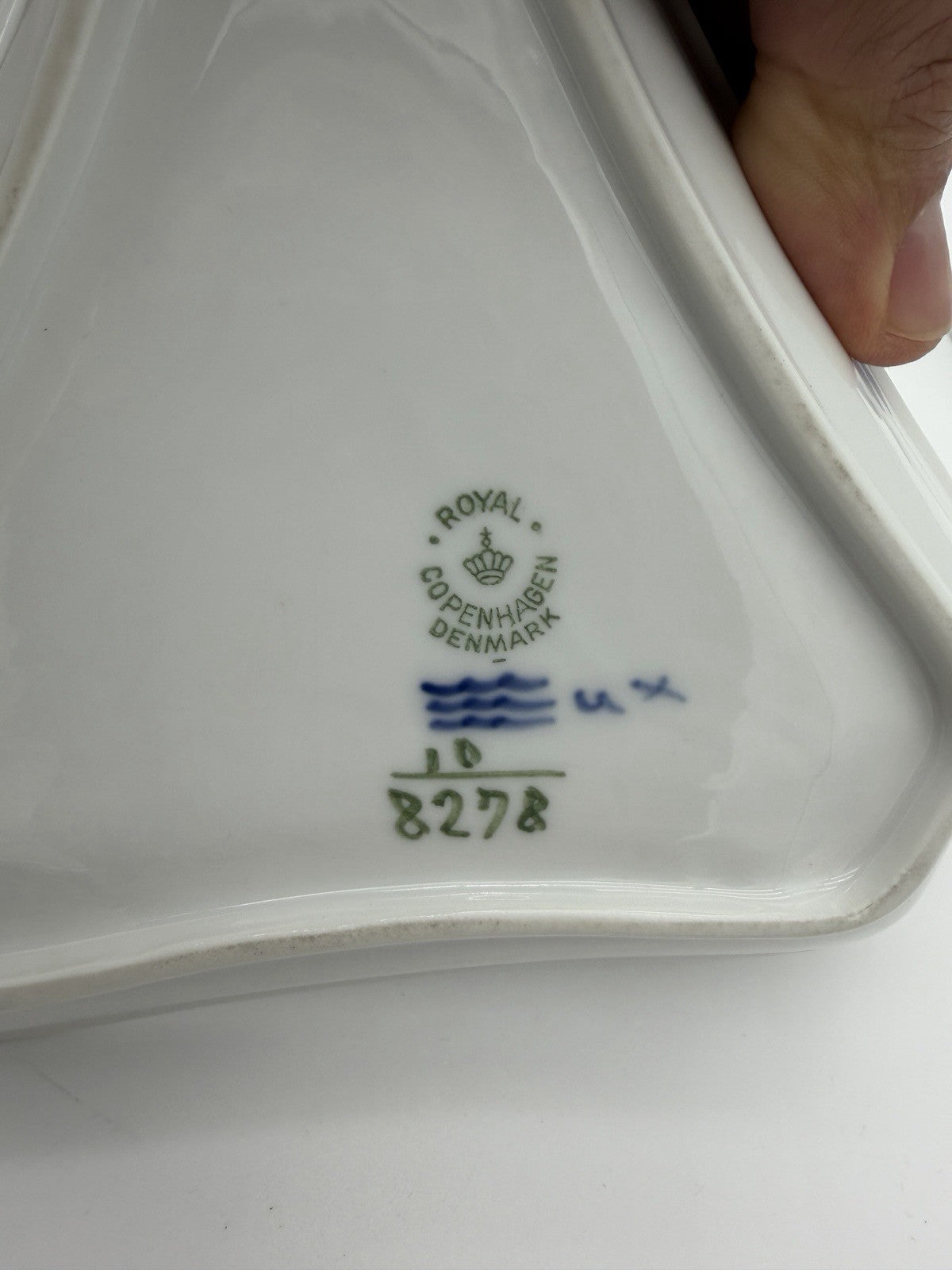 Royal Copenhagen Denmark Porcelain Salt & Pepper Tray Mustard Pot Set 5 PCs