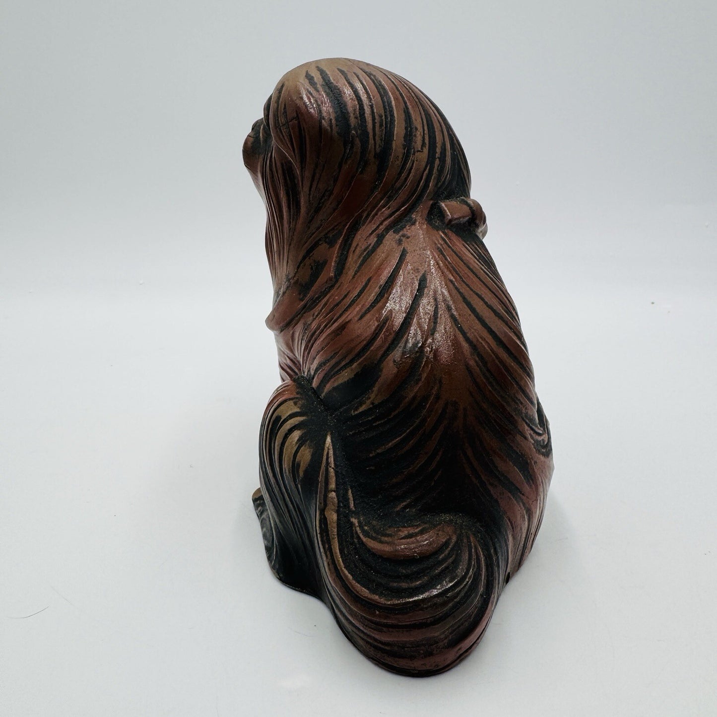 Antique Bizen ware Pottery Okimono Sculpture Chin-Inu Dog Figurine Japanese