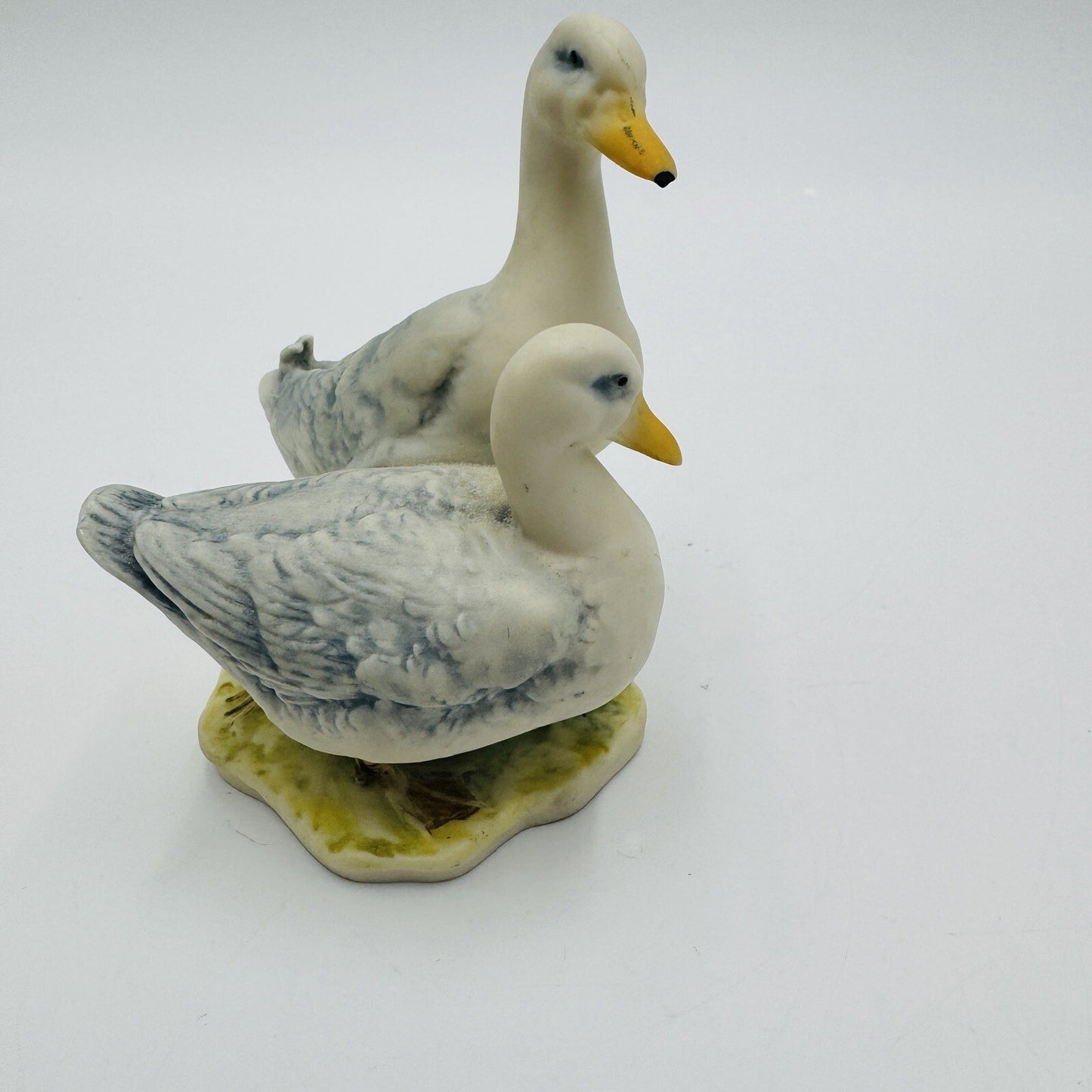 Kaiser Geese Hand Painted West Germany Porcelain Figurine vtg Signed Birds 4in