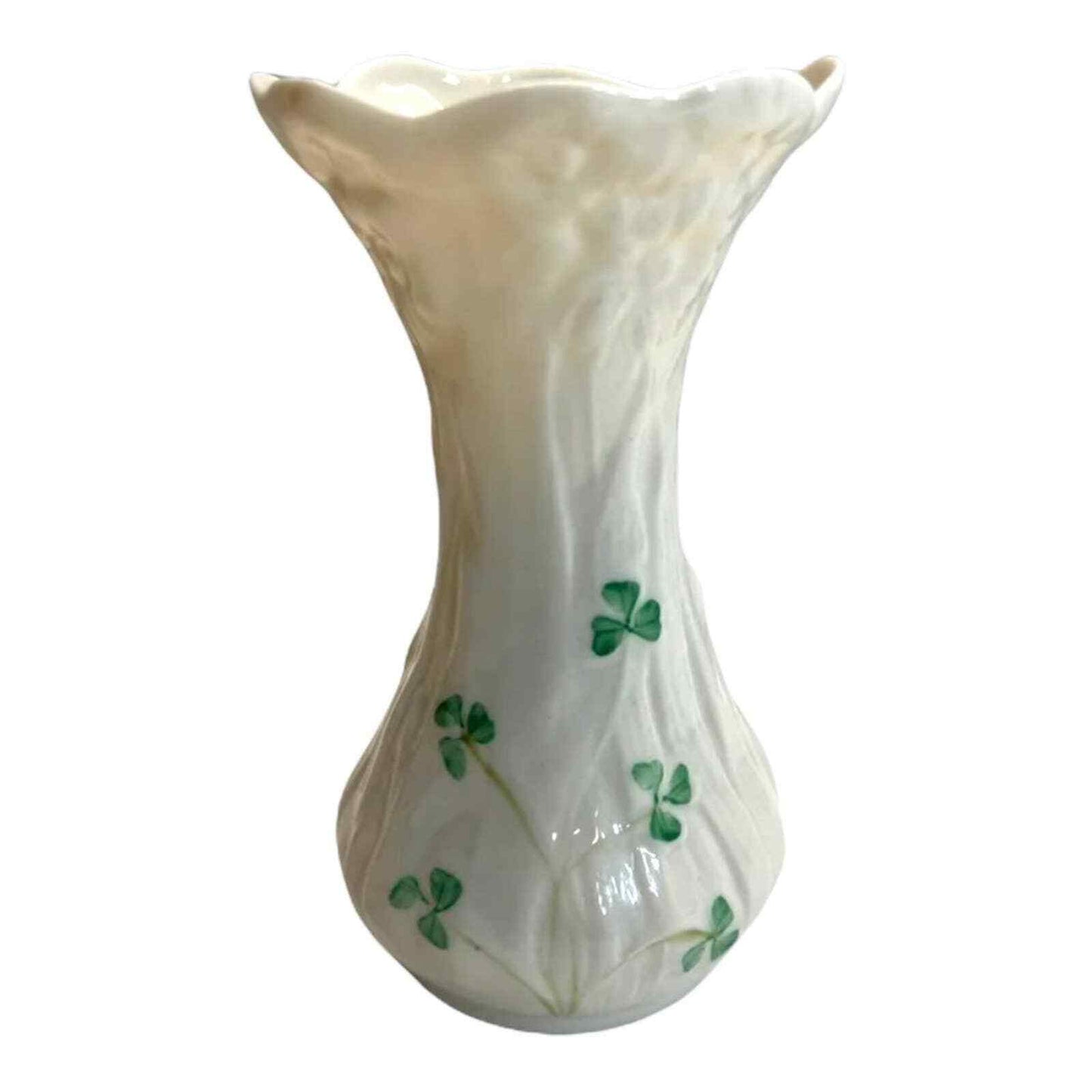 Belleek Vase Shamrocks Flower Ireland Pottery Daisy Spill Porcelain Home Decor