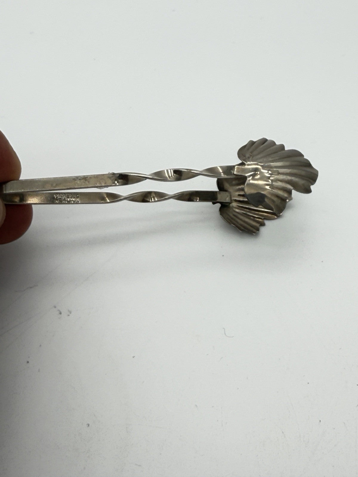 Vintage Raimond Sterling 925 Sugar Bon Bon Tongs Maple Leaf Twist 3.25"