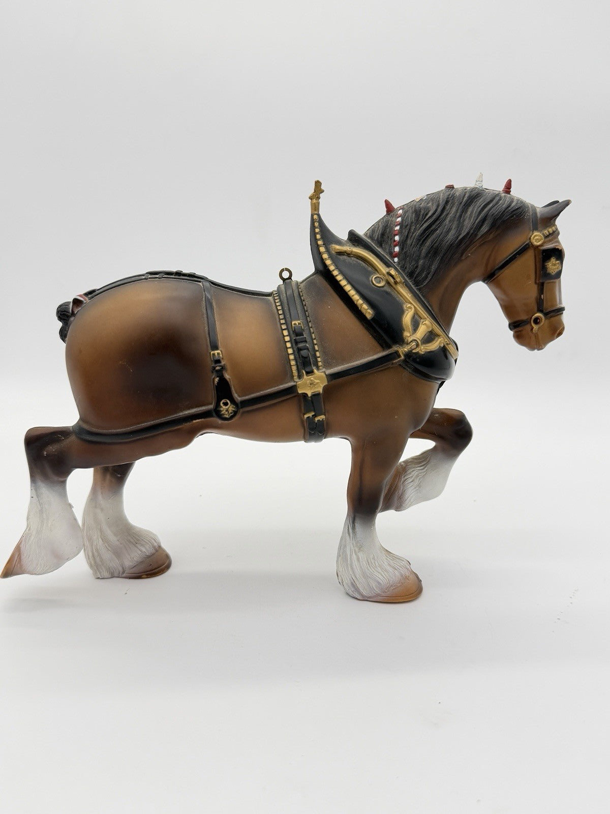 Vintage Anheuser Busch Budweiser clydesdale figurine 1960s Molded Plastic Horse