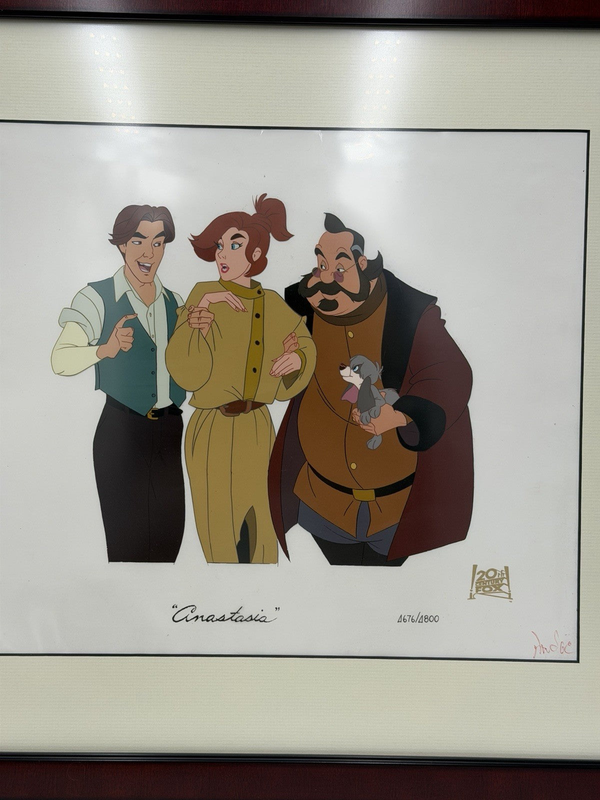Vtg ANASTASIA Limited-Edition Hand-Painted Animation 4676/4800 Signed /COA