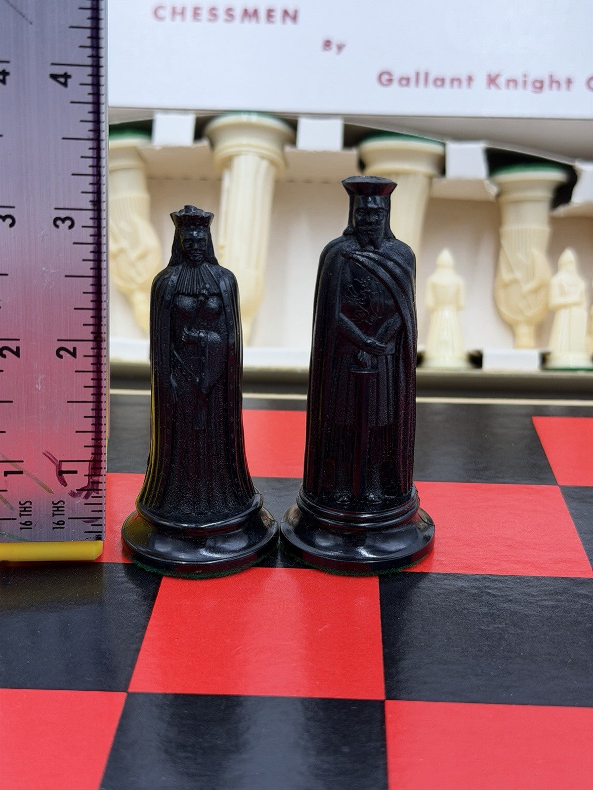 Vintage Florentine chessmen By Gallant Knight Chessmen Of Champions Game USA