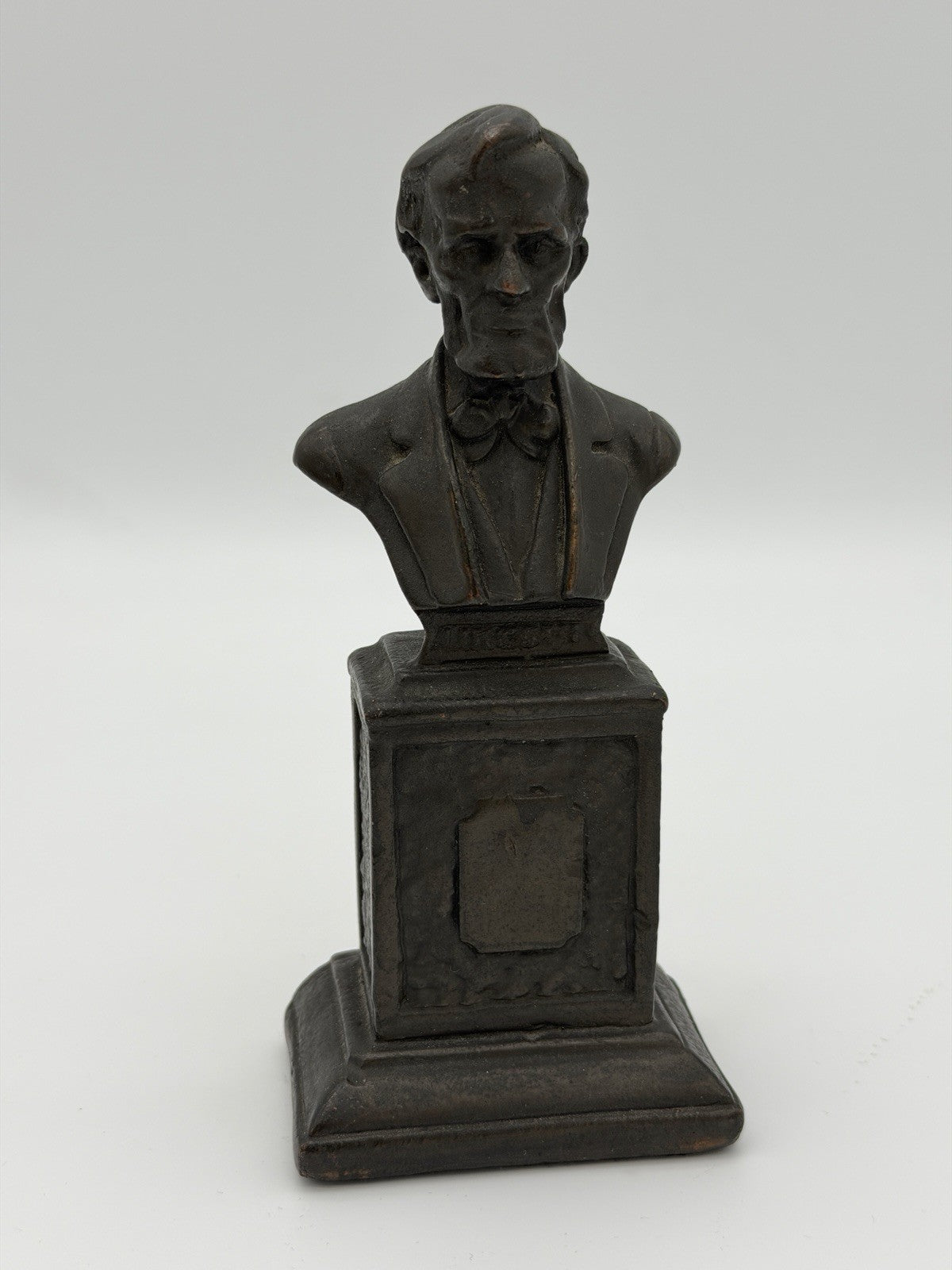 Vintage Armor Bronze Abraham Lincoln Bust Sculpture New York c1940s