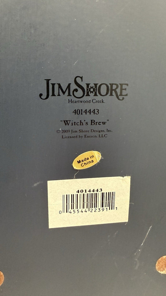 Jim Shore LARGE 11" Witch's Brew Witch with Cauldron Candy Dish 2009 Figurine