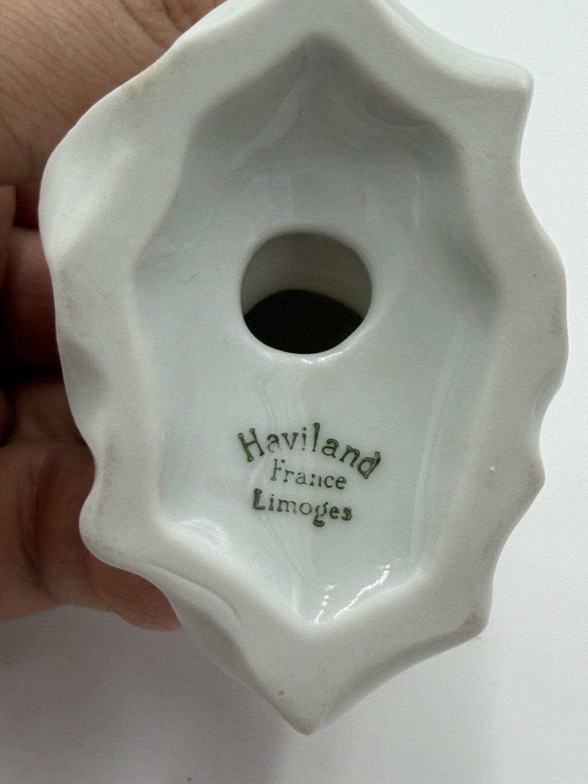 Haviland Limoges France white porcelain duck /mallard figurine Glossy Vtg 4”H