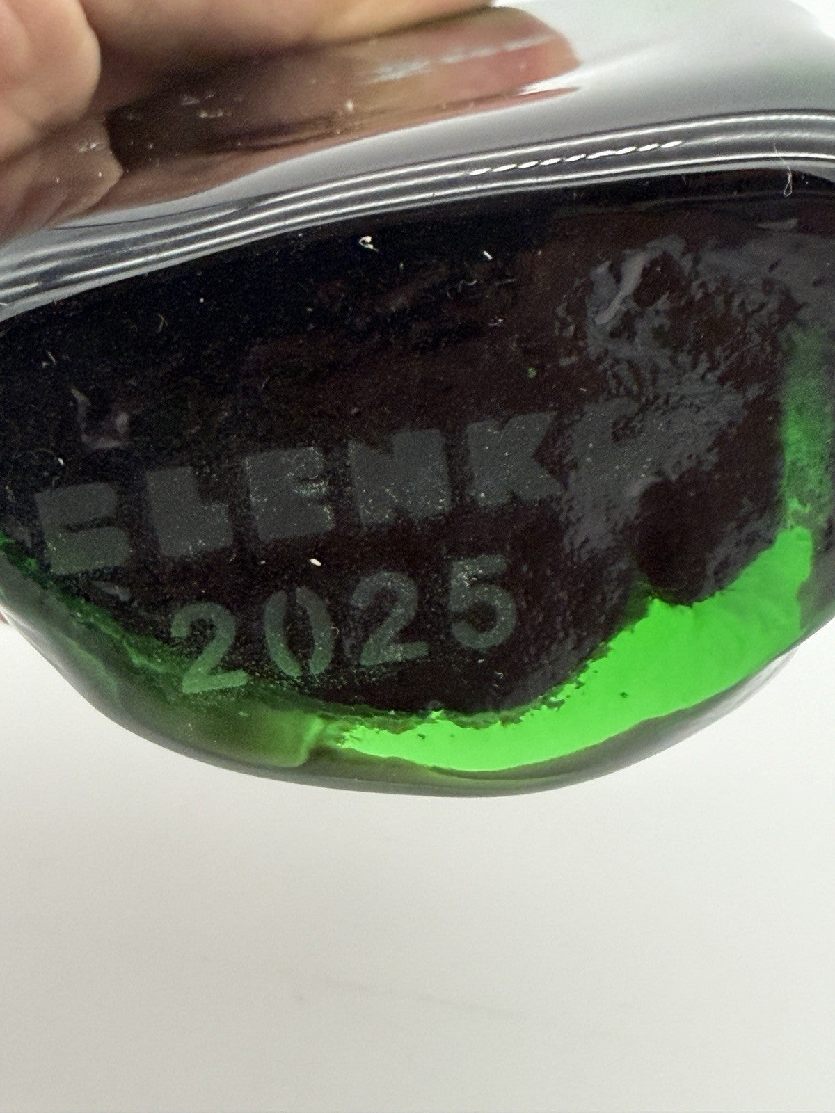 Blenko Art Glass Green Emerald Cat Kitty Abstract Signed 2025 Figurine 3.5”H