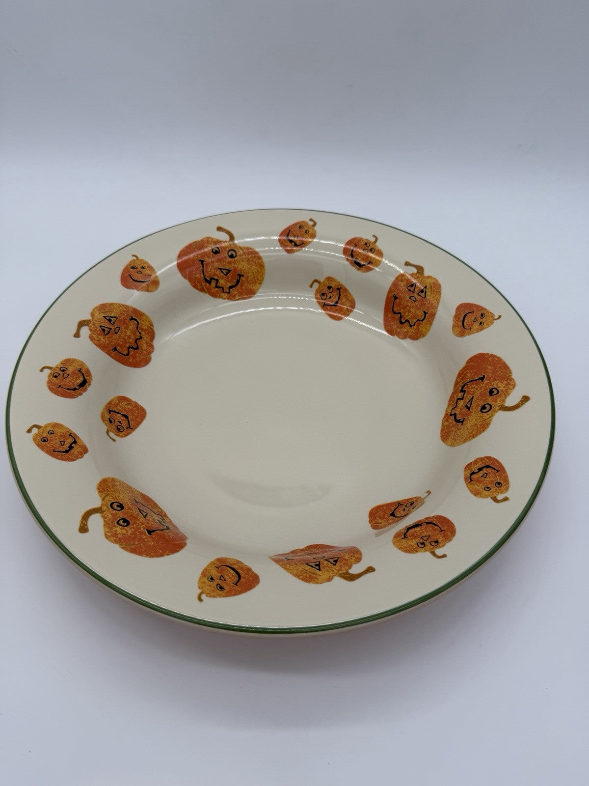 Longaberger Pottery Pumpkin Faces Happy Halloween Treats Large Bowl