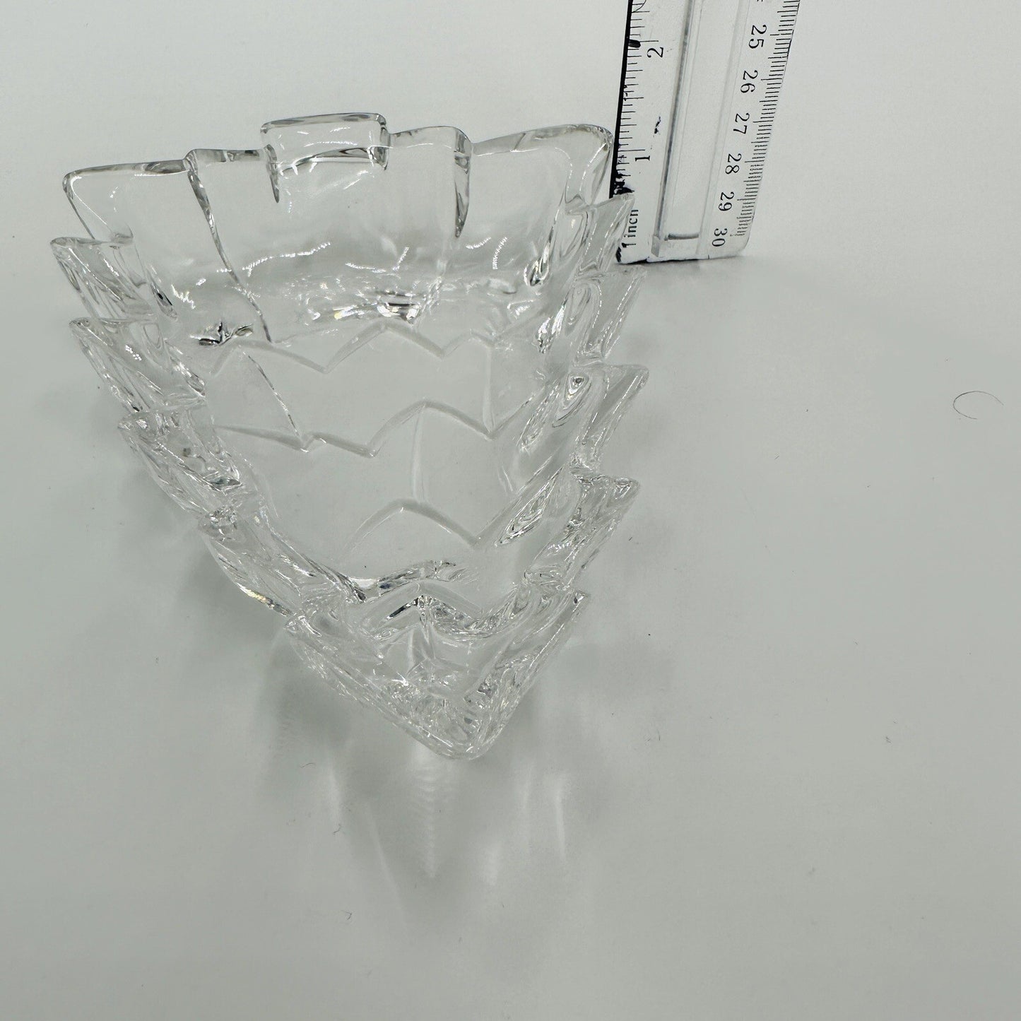 Marquis Waterford Candy Dish Crystal Christmas Tree Shape Clear Tray Serveware