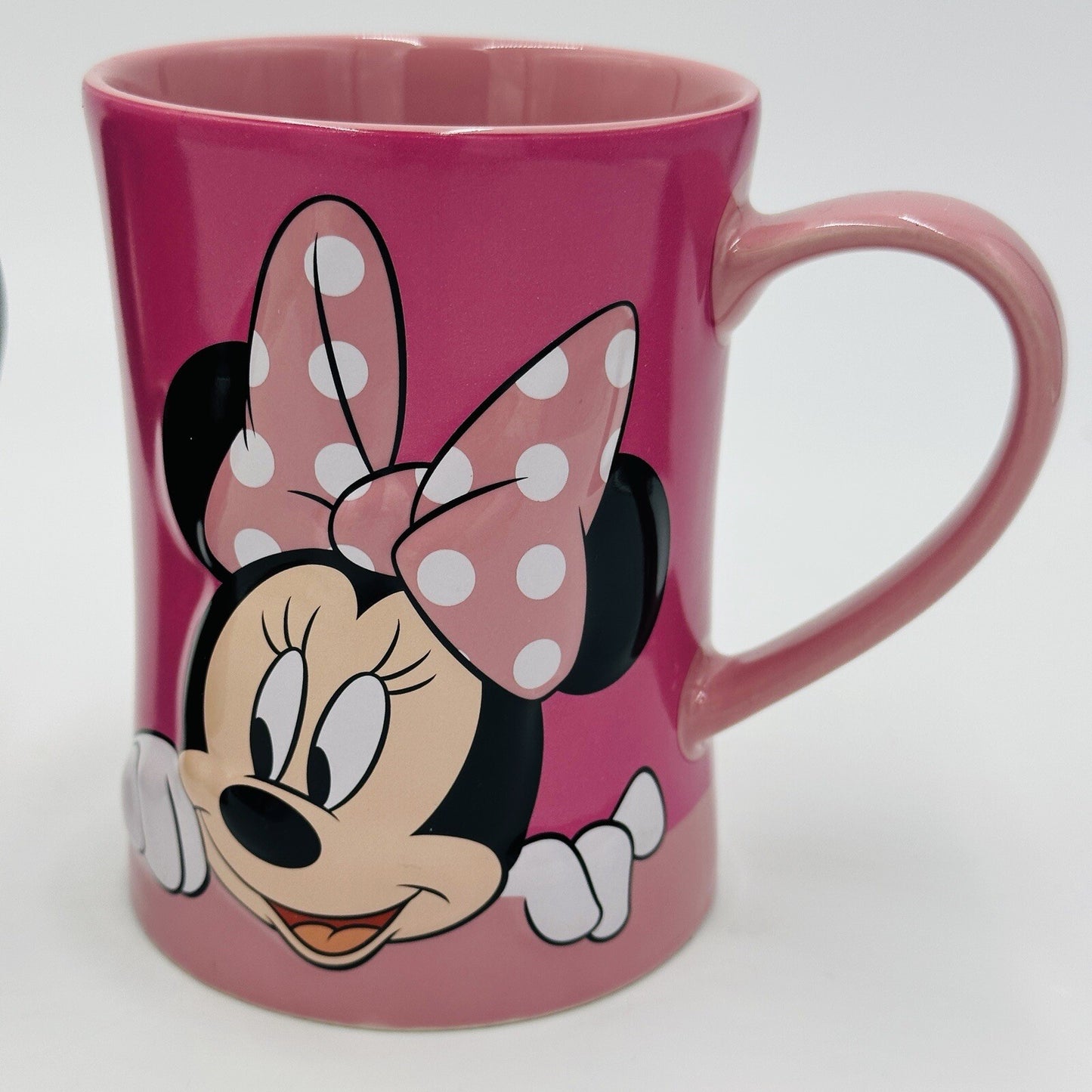 Disney Store Mugs Embossed Mickey And Minnie Mouse Pink And Red Coffee Set 2 USA