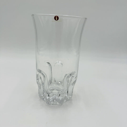 iittala Finland Crystal Glass Vase Marja Design Tapio Wirkkala 6.5” 1976 Vintage