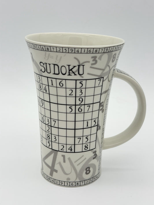 Dunoon Porcelain England Tall Mug The Origins of Sudoku Coffee Mug Vintage