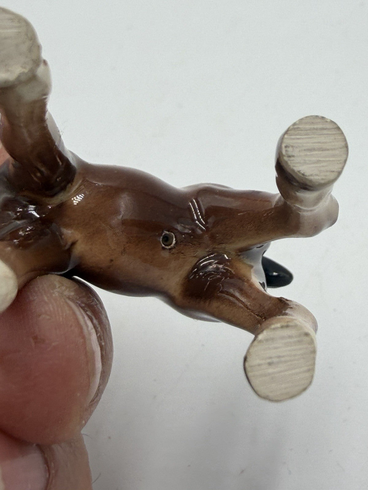 Vintage Hertwig Painted Porcelain Foal Horse Figurine Germany 3”H Glossy Rare