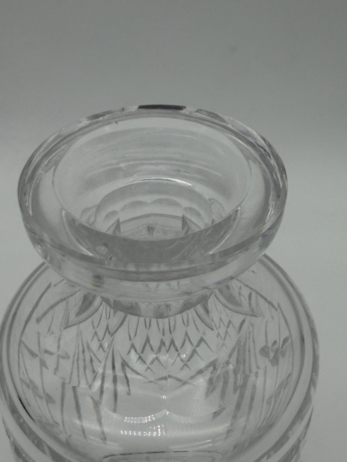 Vintage Waterford Crystal Ireland Cut Glass Etched Spirit Decanter w/Stopper
