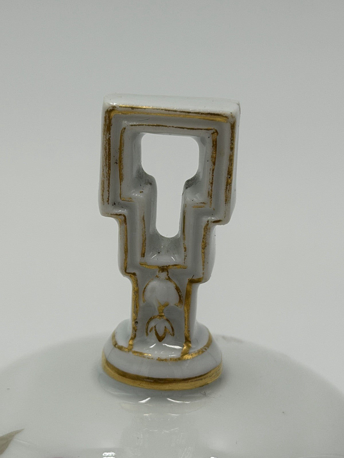 Antique 19thC Meissen Porcelain Hand Painted Birds Bell Porzellan Glocke German