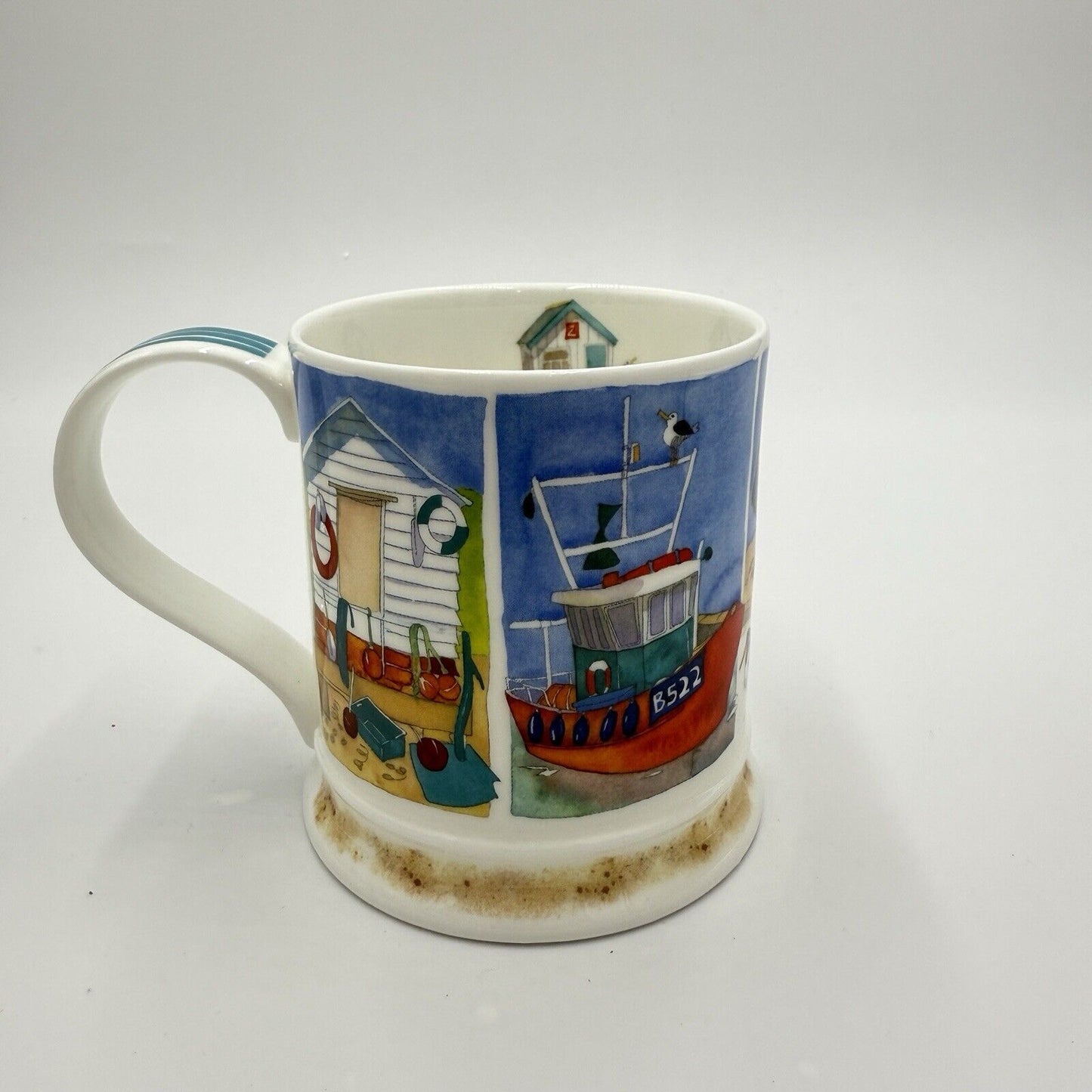 Dunoon Fine China England Beside The Sea By Emma Ball Coffee Mug Nautical