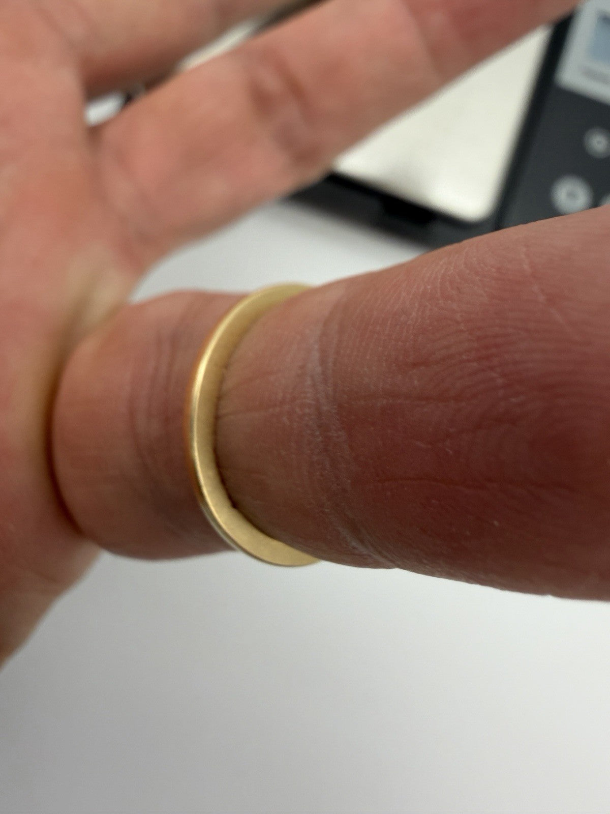 18k Yellow Gold Size 5 Wedding Band 2g Marked