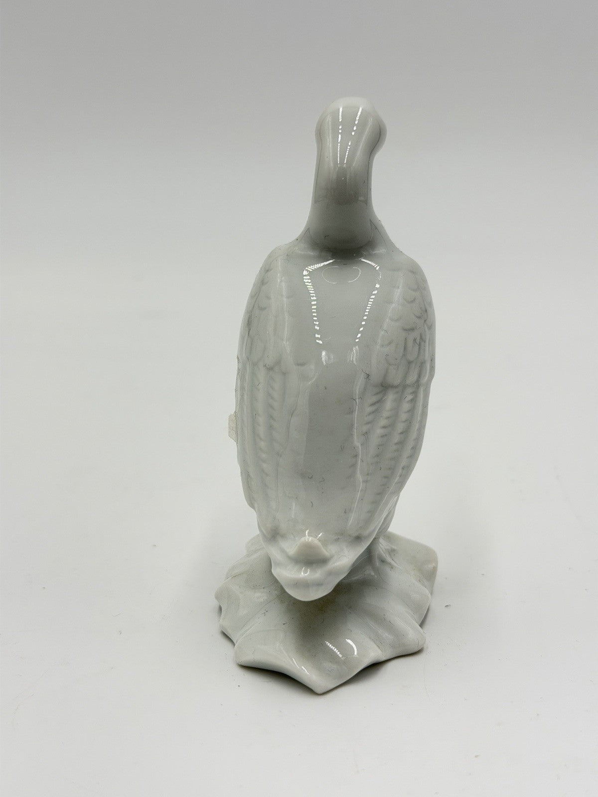 Haviland Limoges France white porcelain duck /mallard figurine Glossy Vtg 4”H