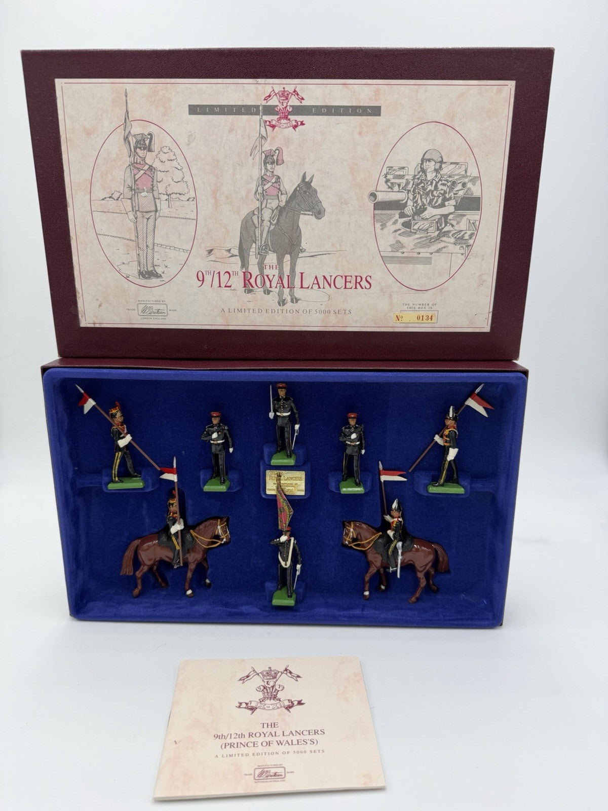 Britains 9th/12th Royal Lancers Metal Toy Soldiers 1985 Limited Edition NIB /COA