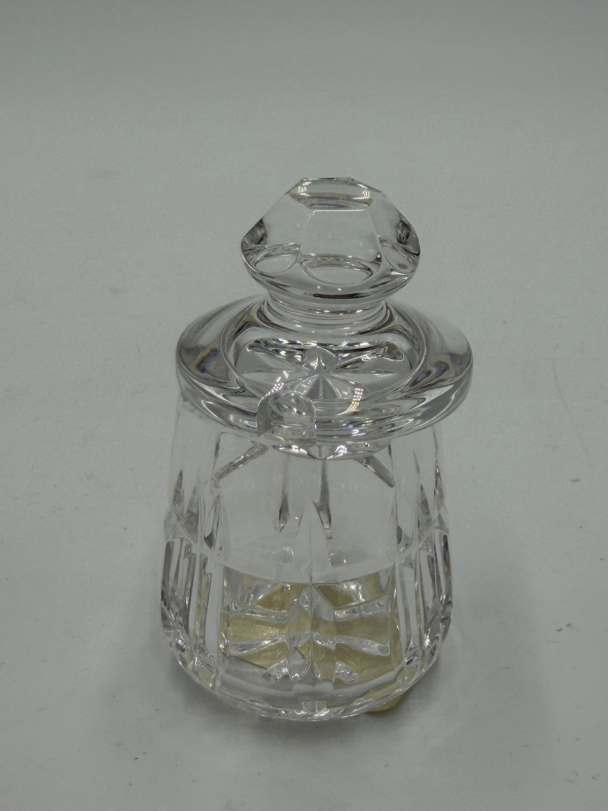 Waterford Crystal Mustard Pot with Lid Condiment Jar Ireland Vintage Retired