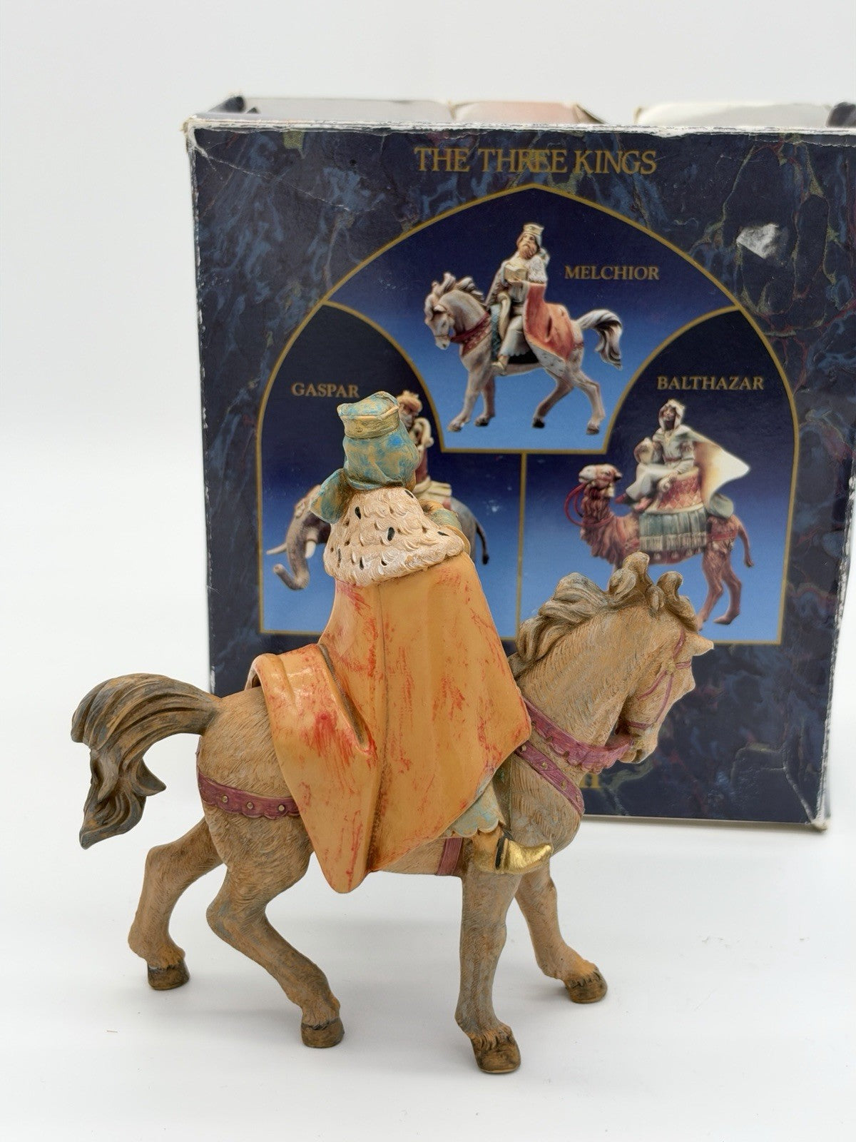 Fontanini Italy Three Kings Melchior Riding A Horse Figurine Nativity Series Box