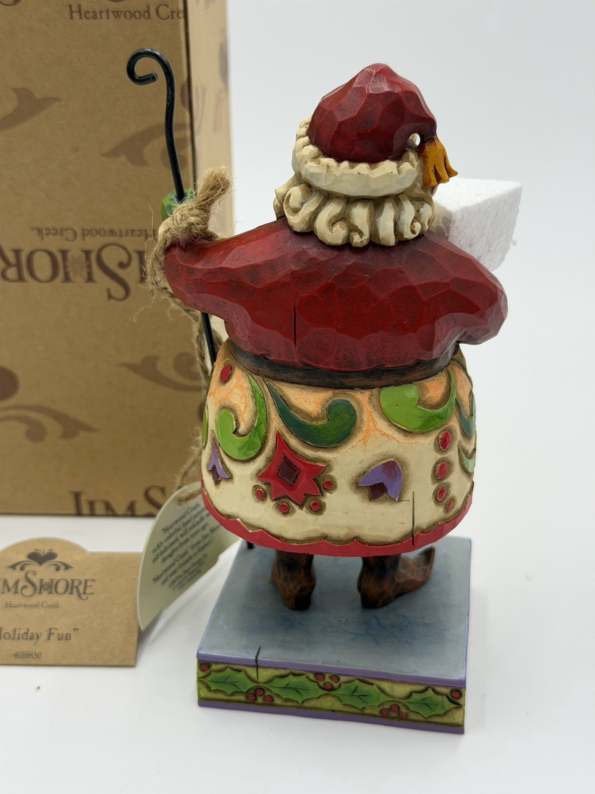 Jim Shore Heartwood Creek Holiday Fun 2008 Santa With Toy Cow Figurine