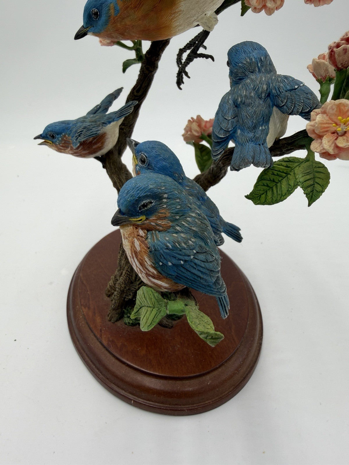Danbury Mint First Flight Bluebird Family Figurine By Bob Guge Birds 8”H