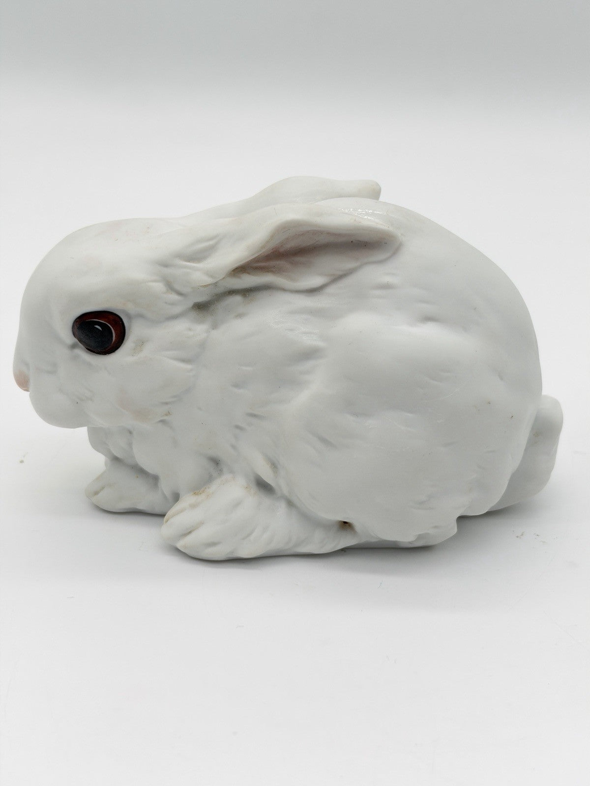 AK Kaiser Porcelain Lying White Rabbit Hare #518 Figurine West Germany Painted