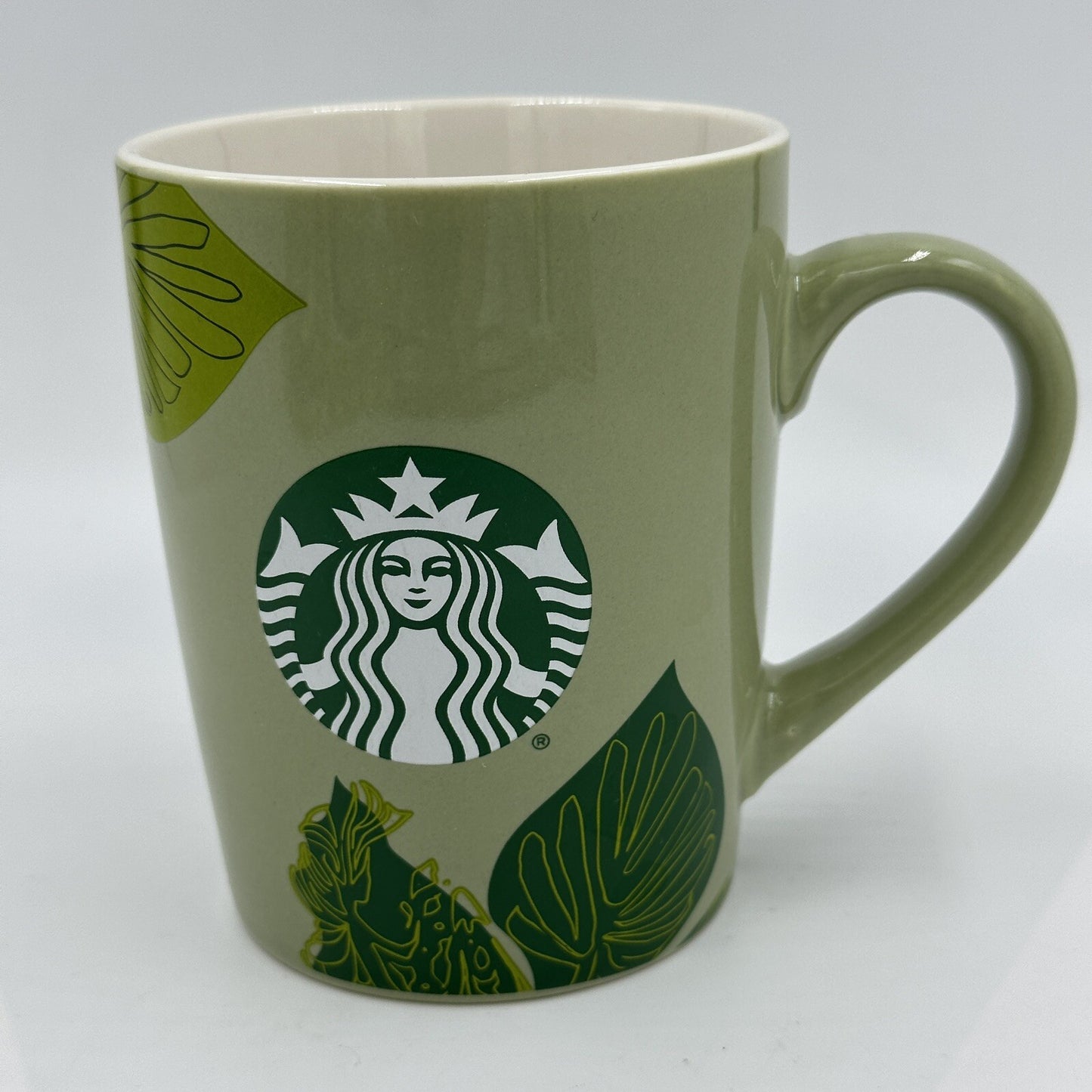 Starbucks Coffee Mug 2021 Green Leaf Mermaid 10 Fl Oz 4in Cup