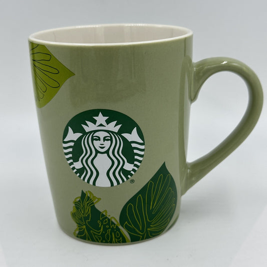 Starbucks Coffee Mug 2021 Green Leaf Mermaid 10 Fl Oz 4in Cup