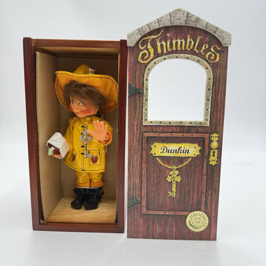 Annalee Thimbles 6" Dunkin Apple Bobber Halloween Autumn Fall In Display Box