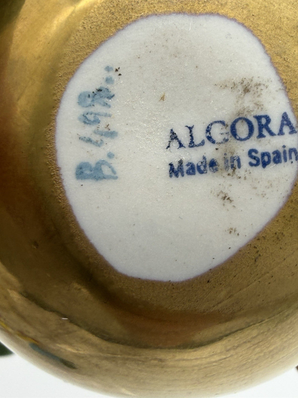 1940’s Algora Spain Porcelain Art Nouveau Playful Cherub Angels Figurines Gold
