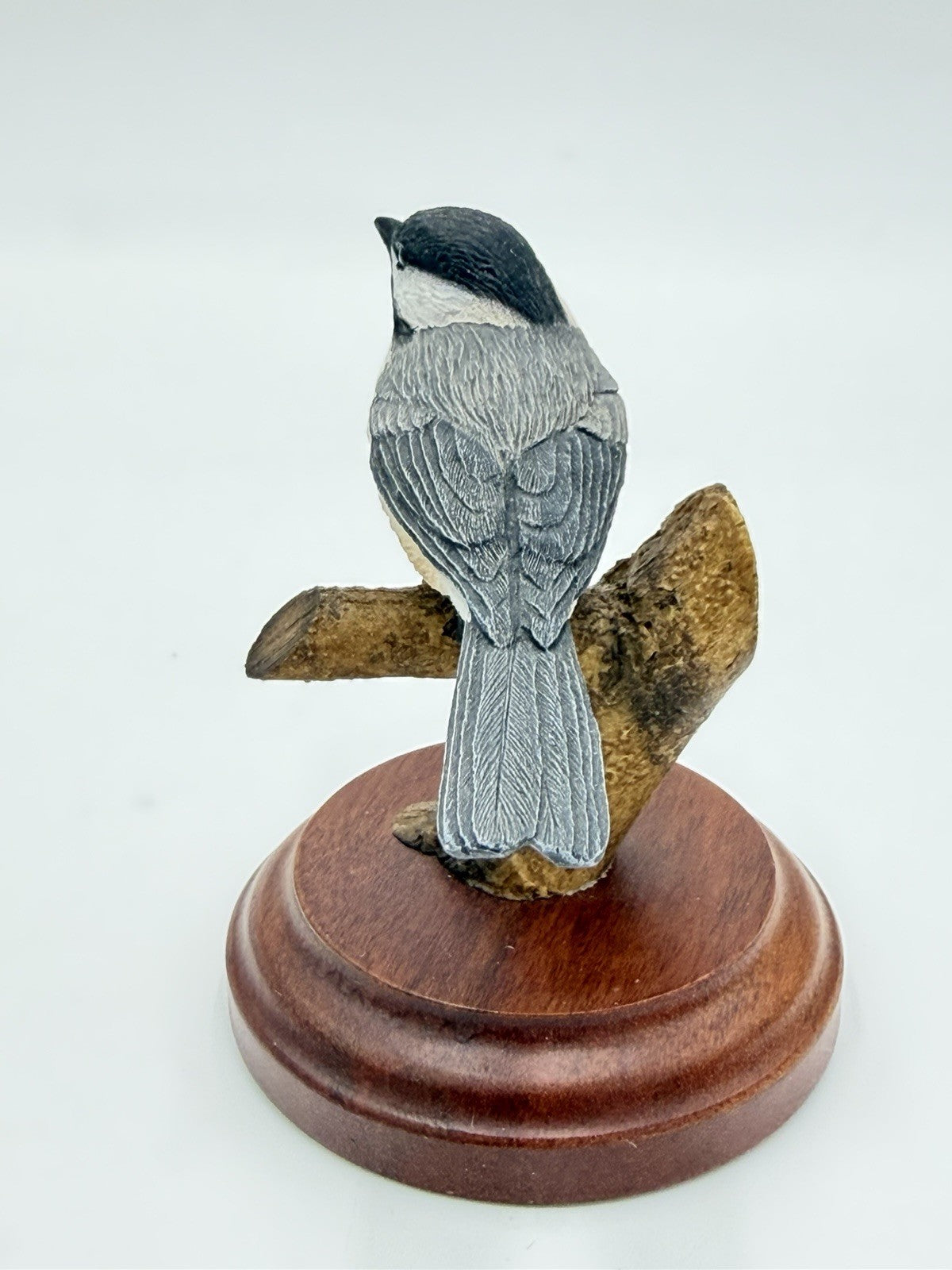 Richard Lamson Studio Black-capped Chickadee Bird Hand Made Figurine Signed 3”H