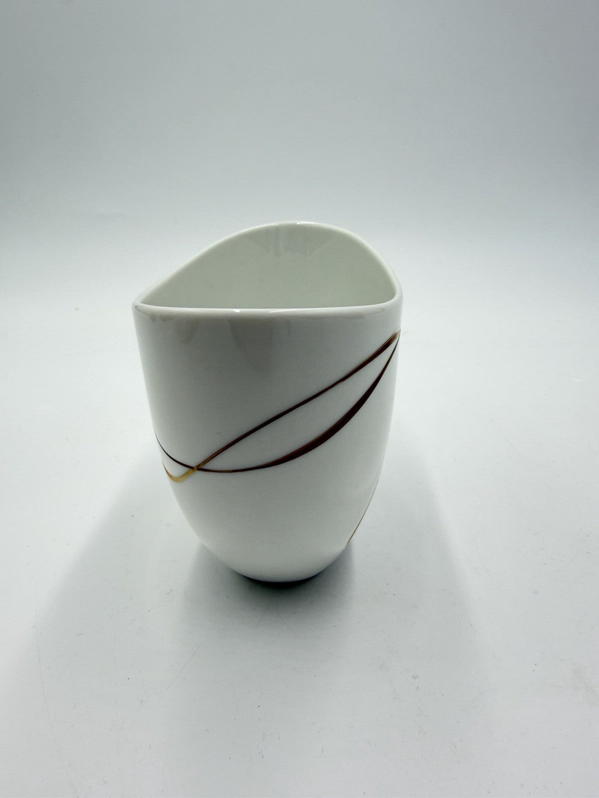 Vintage Heinrich & Co. (H&C) Selb Bavaria Germany porcelain Etched Gold Vase