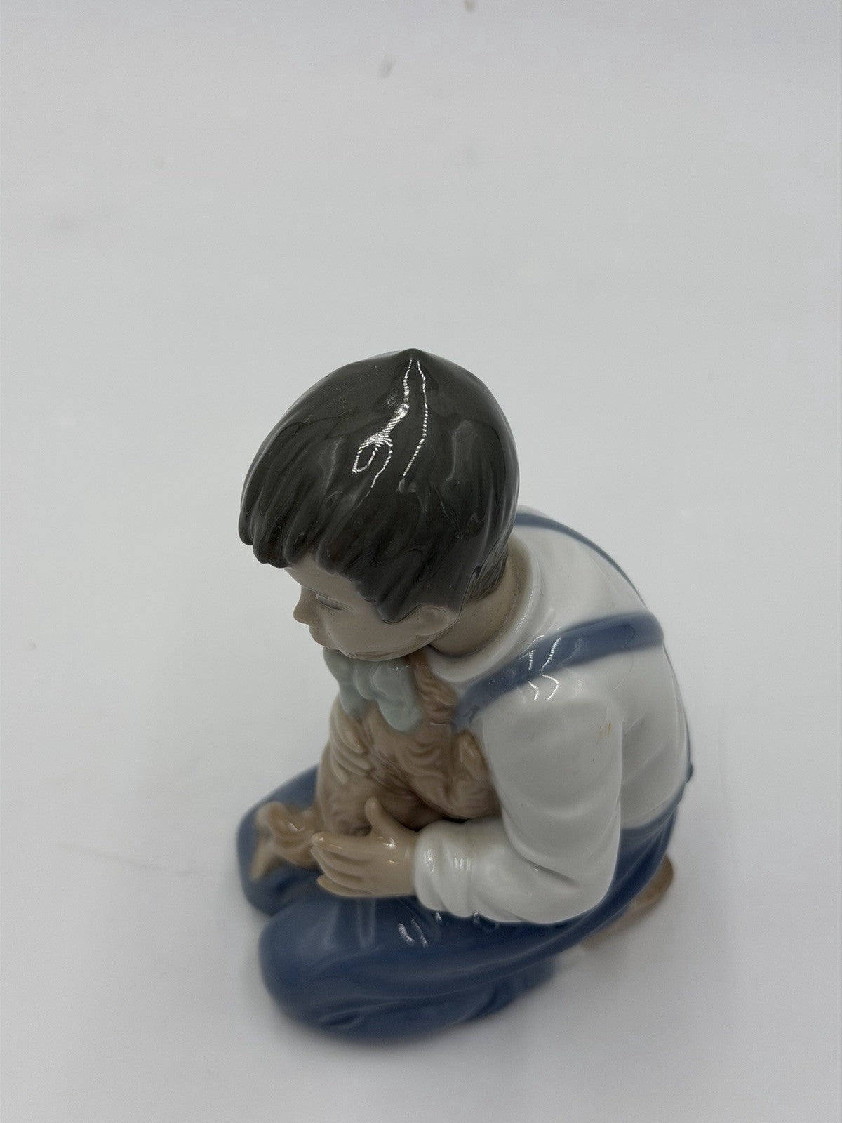 NAO by Lladro Spain Porcelain Boy with Puppy Forever Friends Figurine