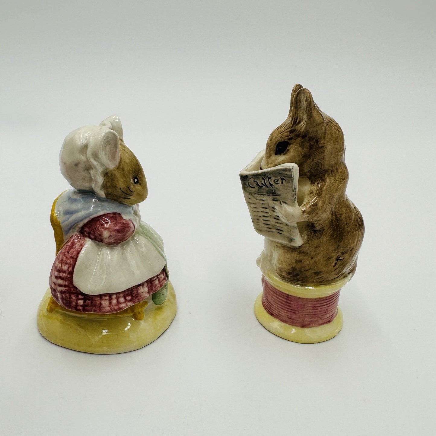 Royal Albert The Old Woman Who Lived In A Shoe an Tailor of Gloucester Figurines