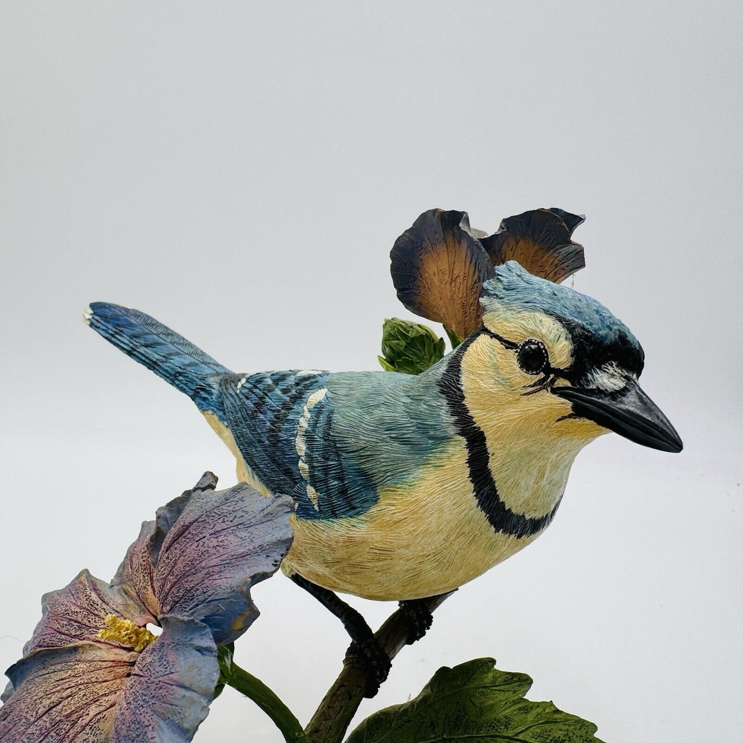 The Danbury Mint Collection Blue Jay Bird Figurine Glimpse of Summer by Bob Guge