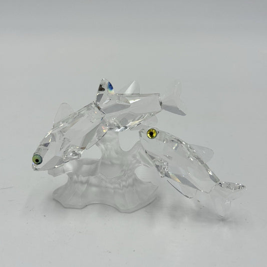 Swarovski Crystal Austria Three South Sea Fish Reef Frosted Clear 2”x3” Figurine
