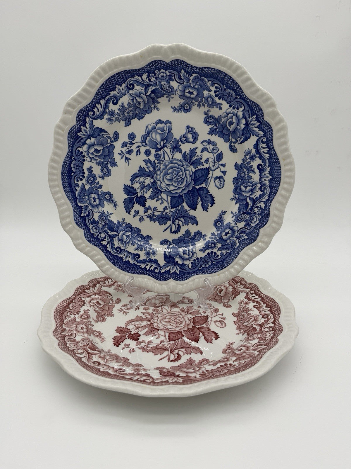 Spode Porcelain Archive / Blue Room  Collection British Flowers 10.5” Plates 2